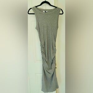 Michael Stars Gray Wren Ribbed Dress